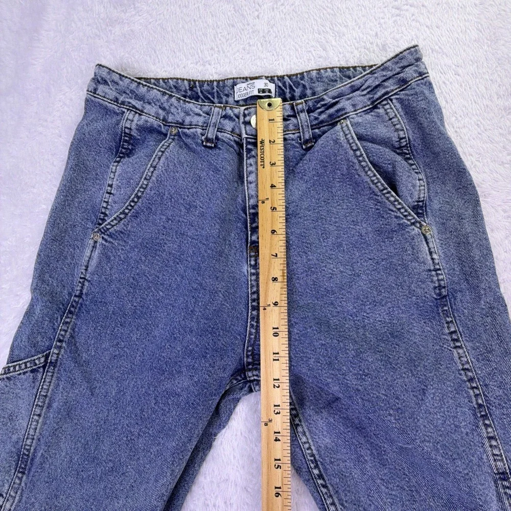 DeFacto Jeans High-Rise‎ Painter Jogger Women's 30 Blue Denim